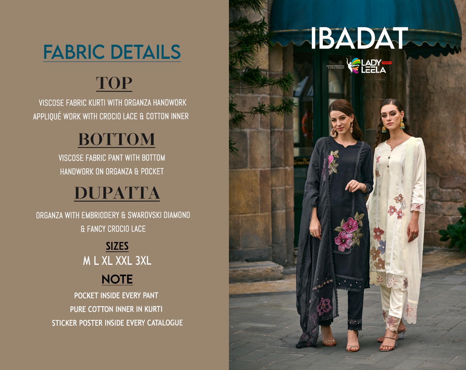 lady leela ibadat viscose innovative look kurti pant with dupatta catalog