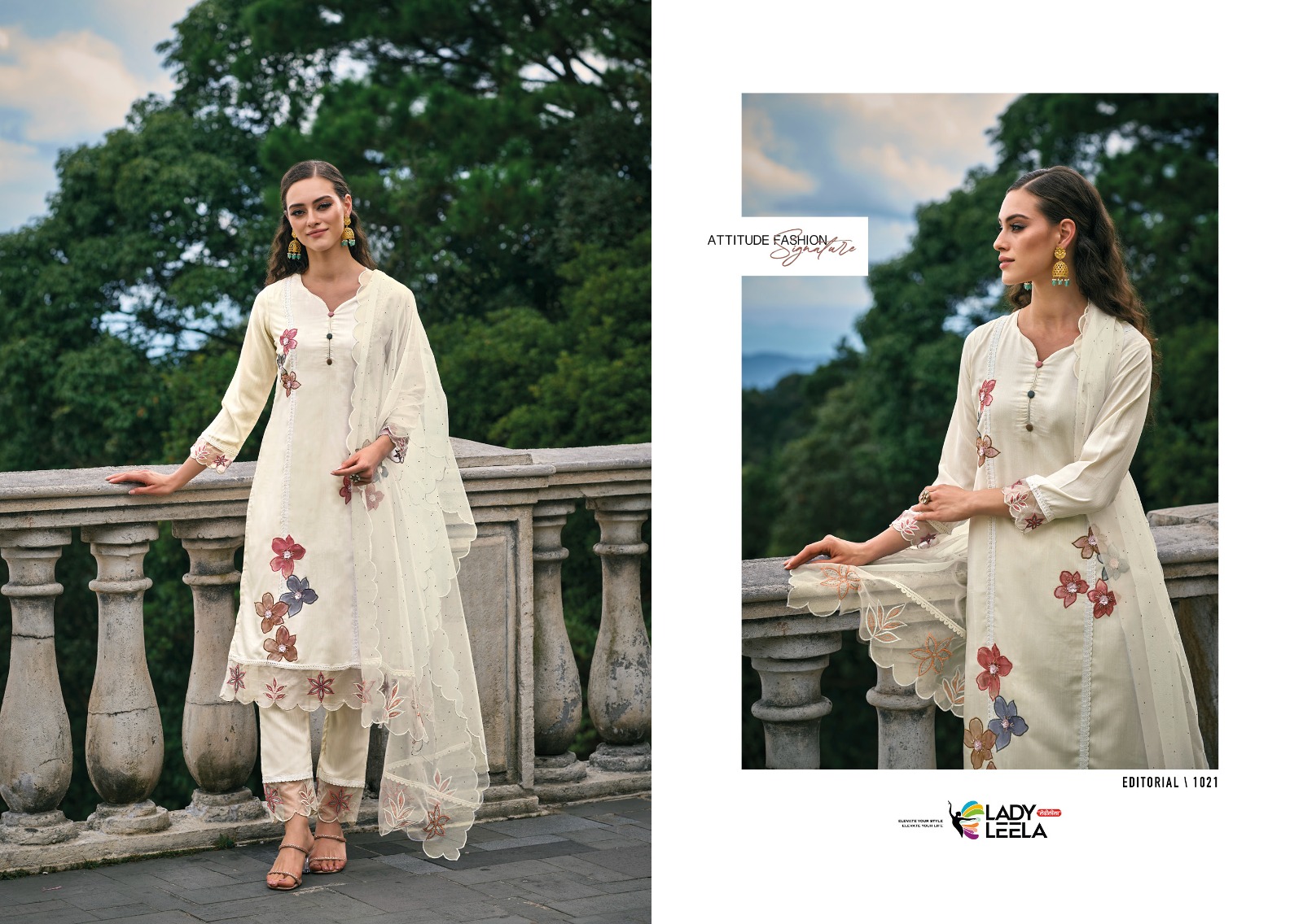 lady leela ibadat viscose innovative look kurti pant with dupatta catalog