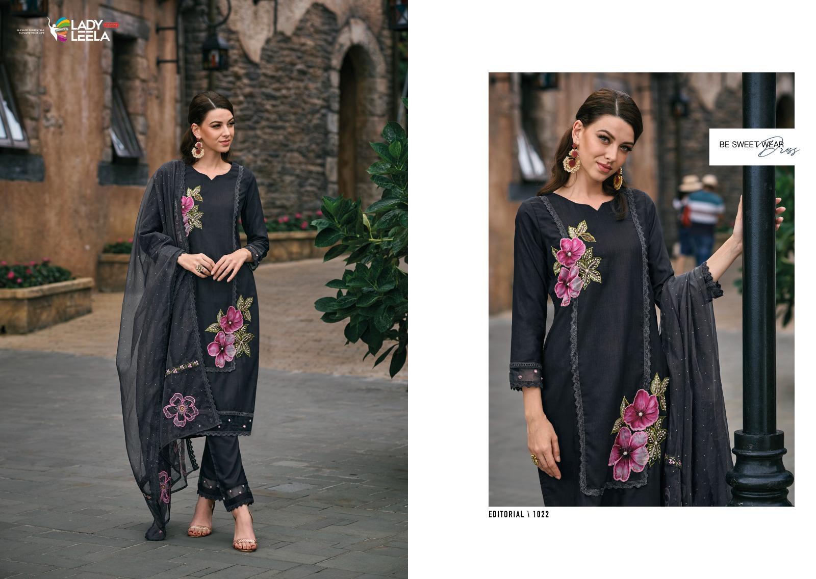 lady leela ibadat viscose innovative look kurti pant with dupatta catalog