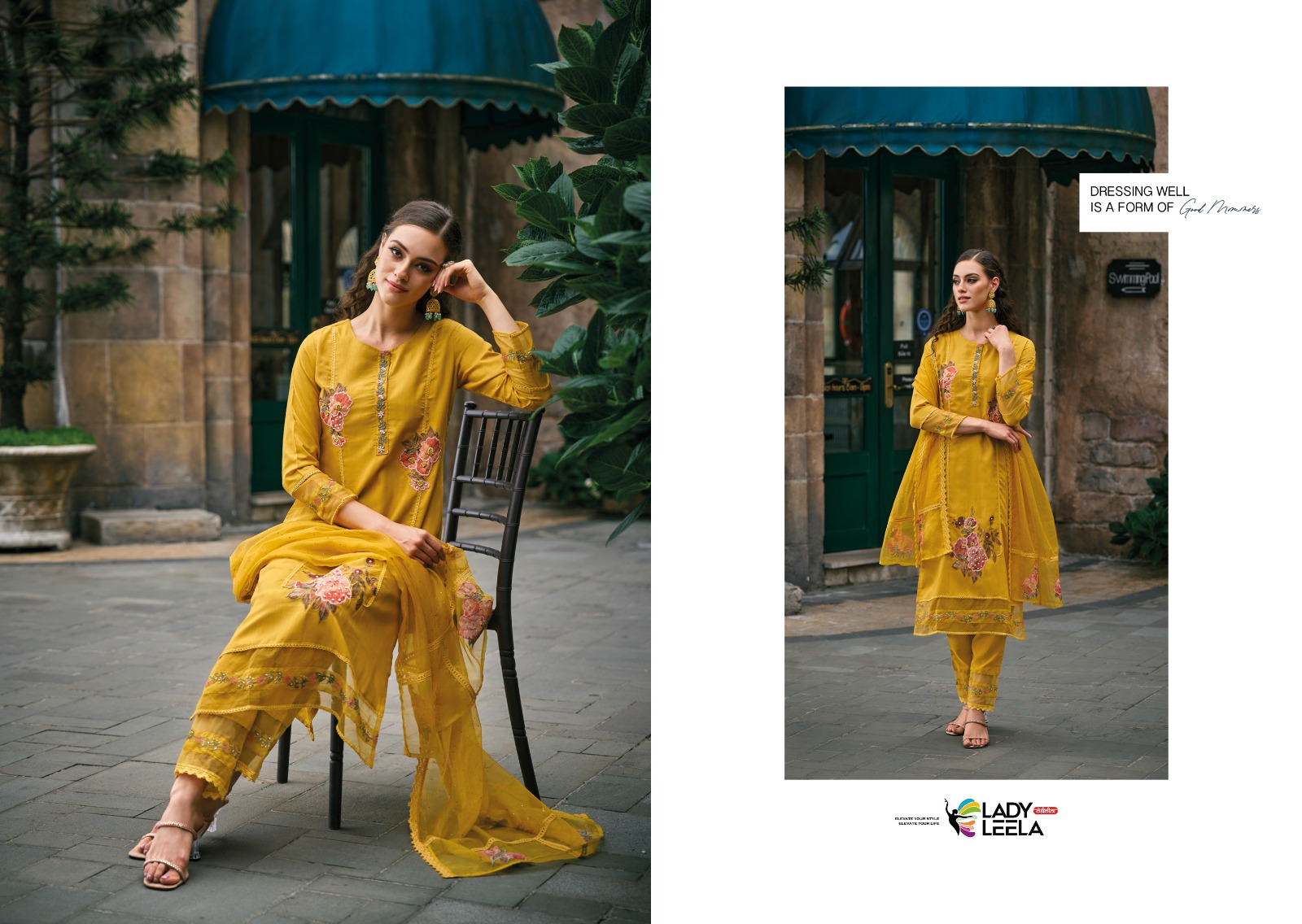 lady leela ibadat viscose innovative look kurti pant with dupatta catalog