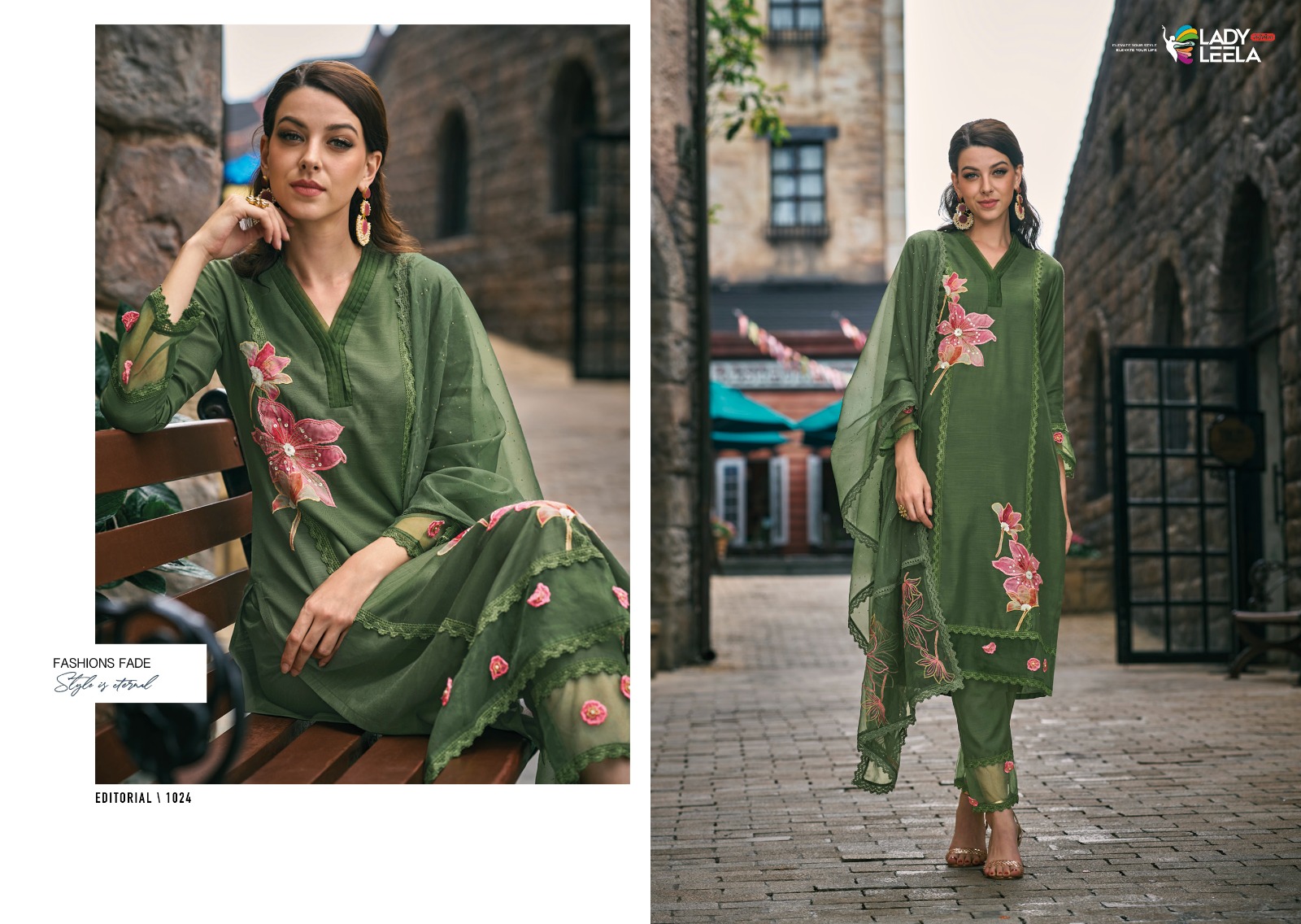 lady leela ibadat viscose innovative look kurti pant with dupatta catalog