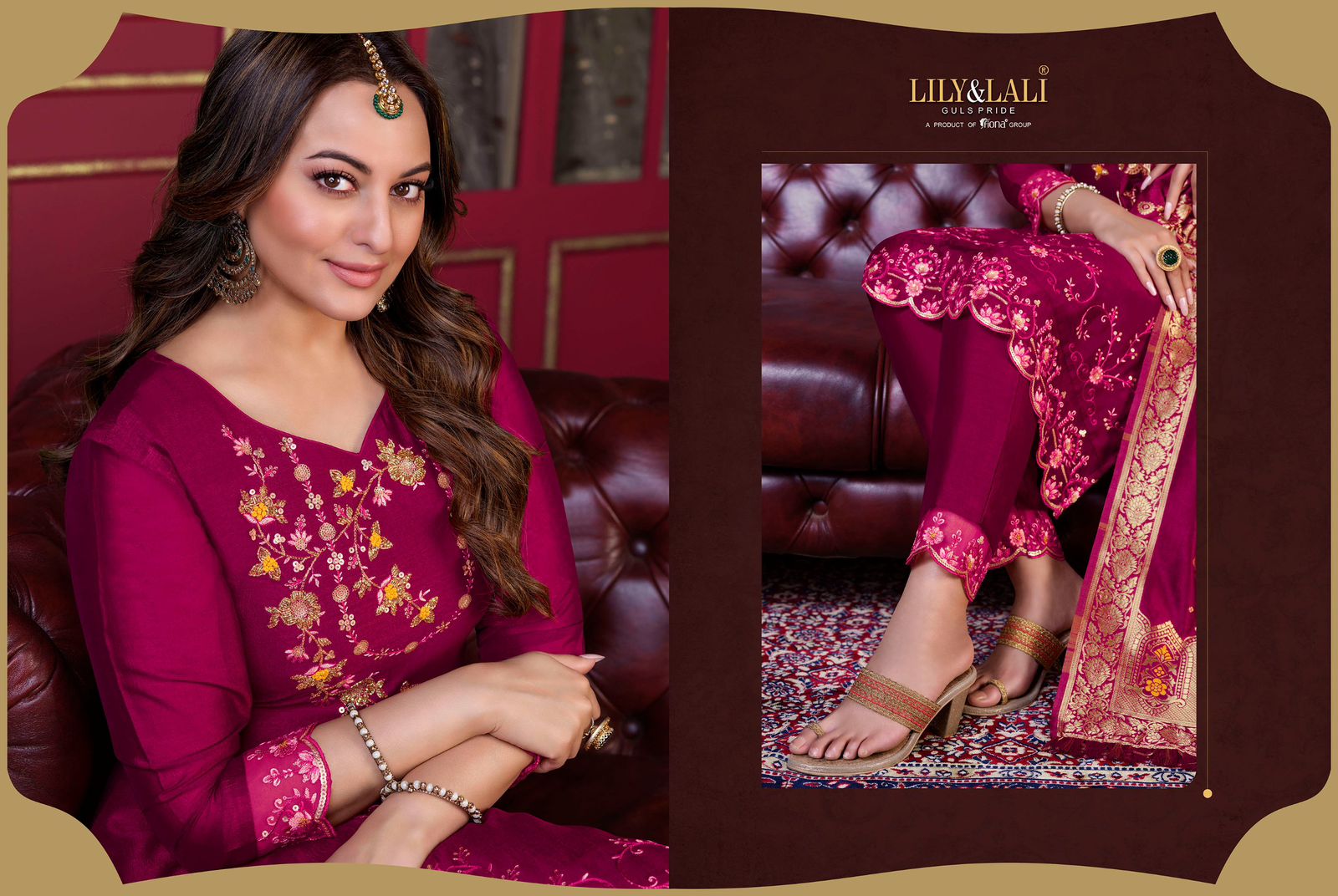 lily and lali Majestic Modish vichitra silk festive look top bottom with dupatta catalog