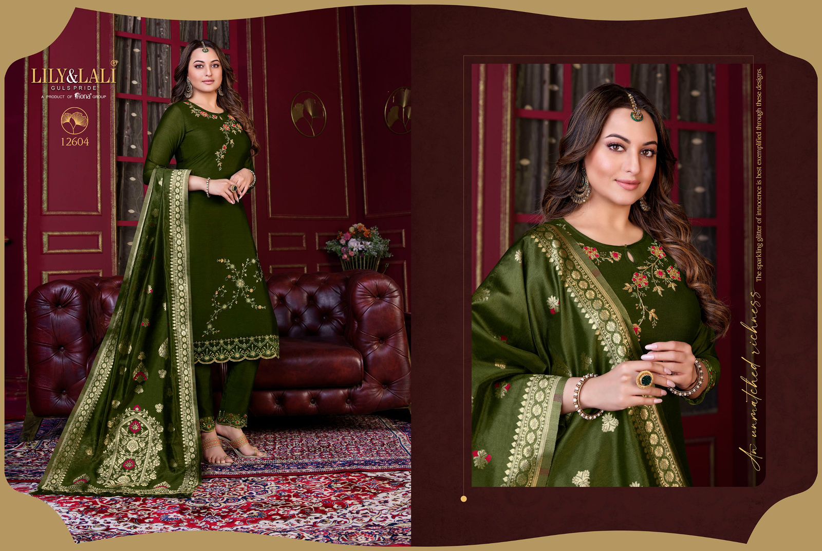 lily and lali Majestic Modish vichitra silk festive look top bottom with dupatta catalog