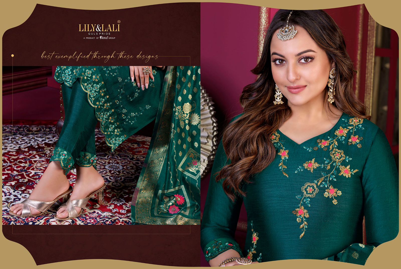 lily and lali Majestic Modish vichitra silk festive look top bottom with dupatta catalog