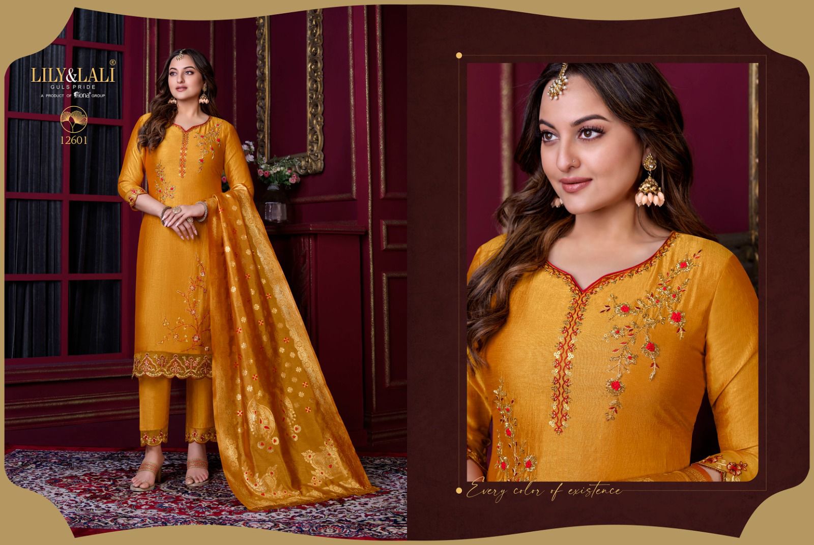 lily and lali Majestic Modish vichitra silk festive look top bottom with dupatta catalog