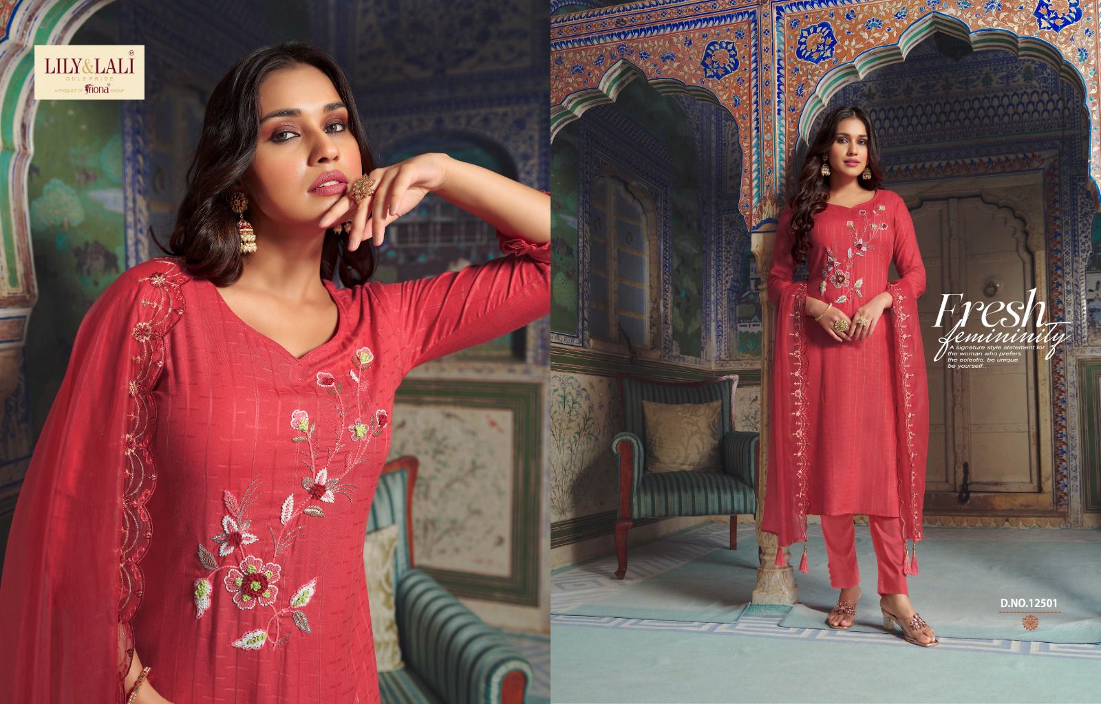 lily and lali metro fusion viscose new and modern look top bottom with dupatta catalog