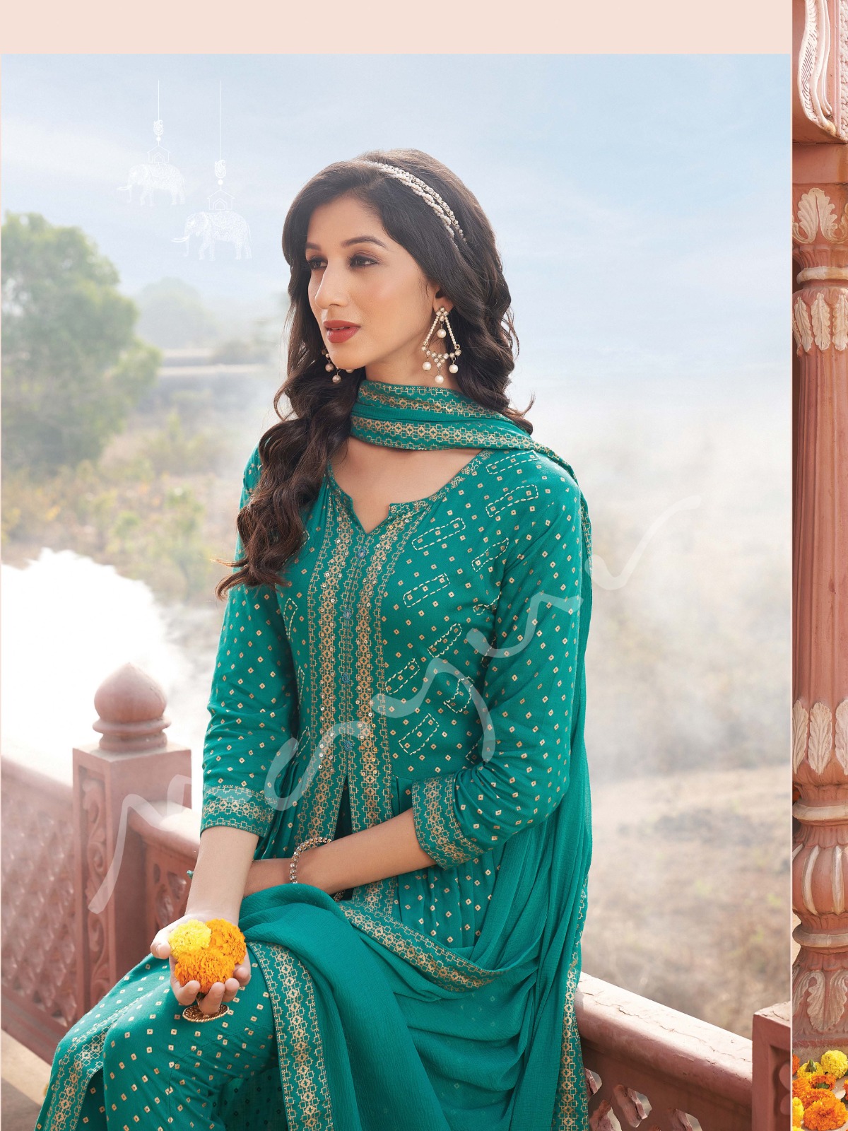 mayur rangriti rayon new and modern style top pant with dupatta catalog