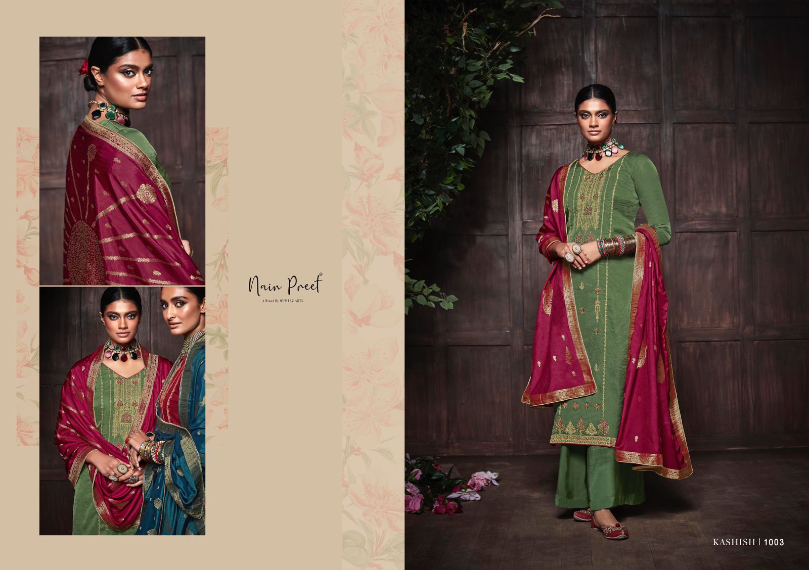 mumtaz art nainpreet silk new and modern style salwar suit catalog