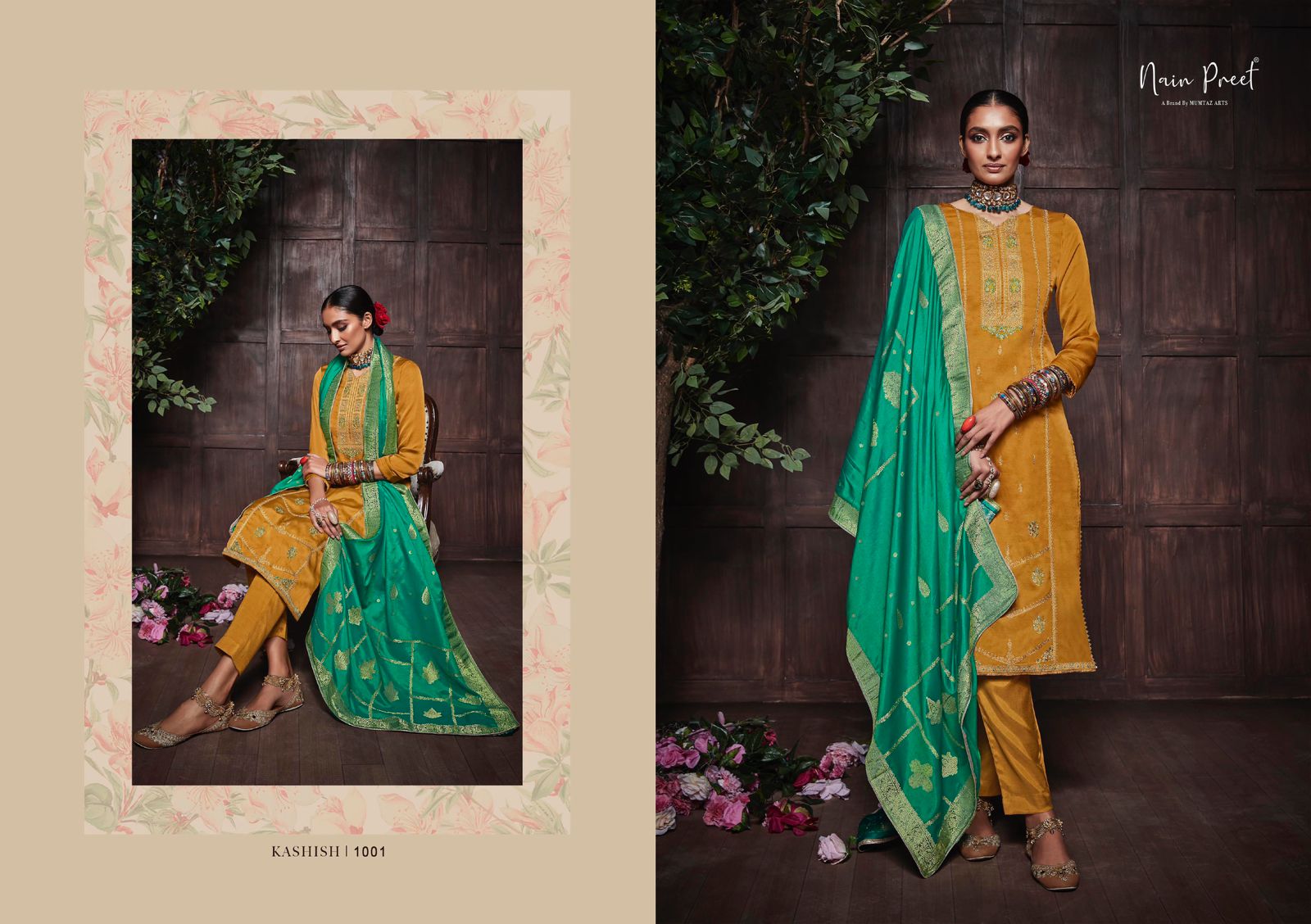 mumtaz art nainpreet silk new and modern style salwar suit catalog