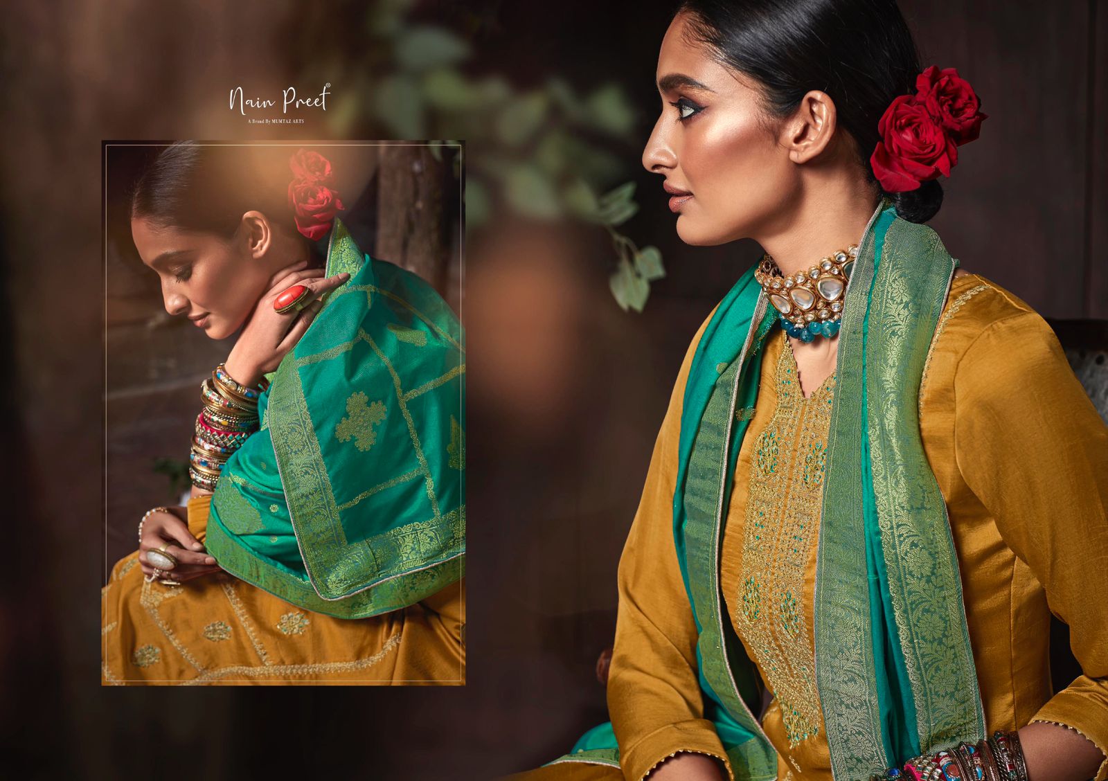 mumtaz art nainpreet silk new and modern style salwar suit catalog