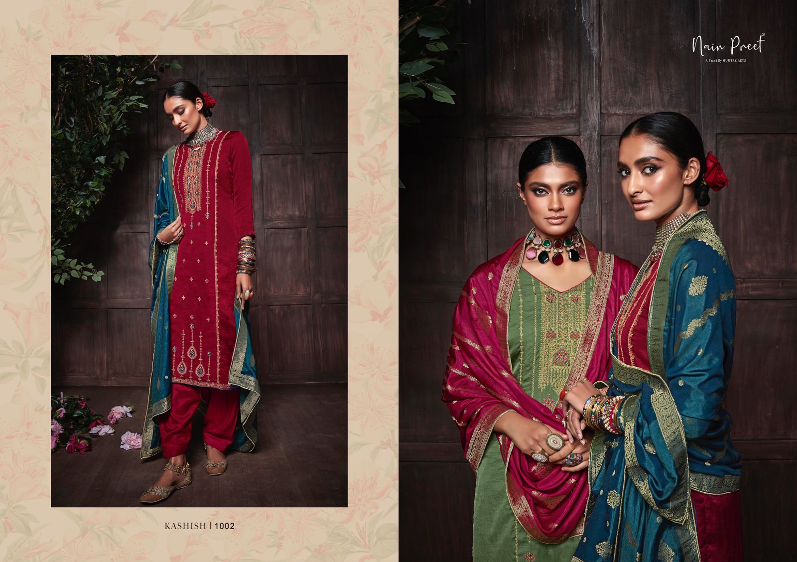 mumtaz art nainpreet silk new and modern style salwar suit catalog