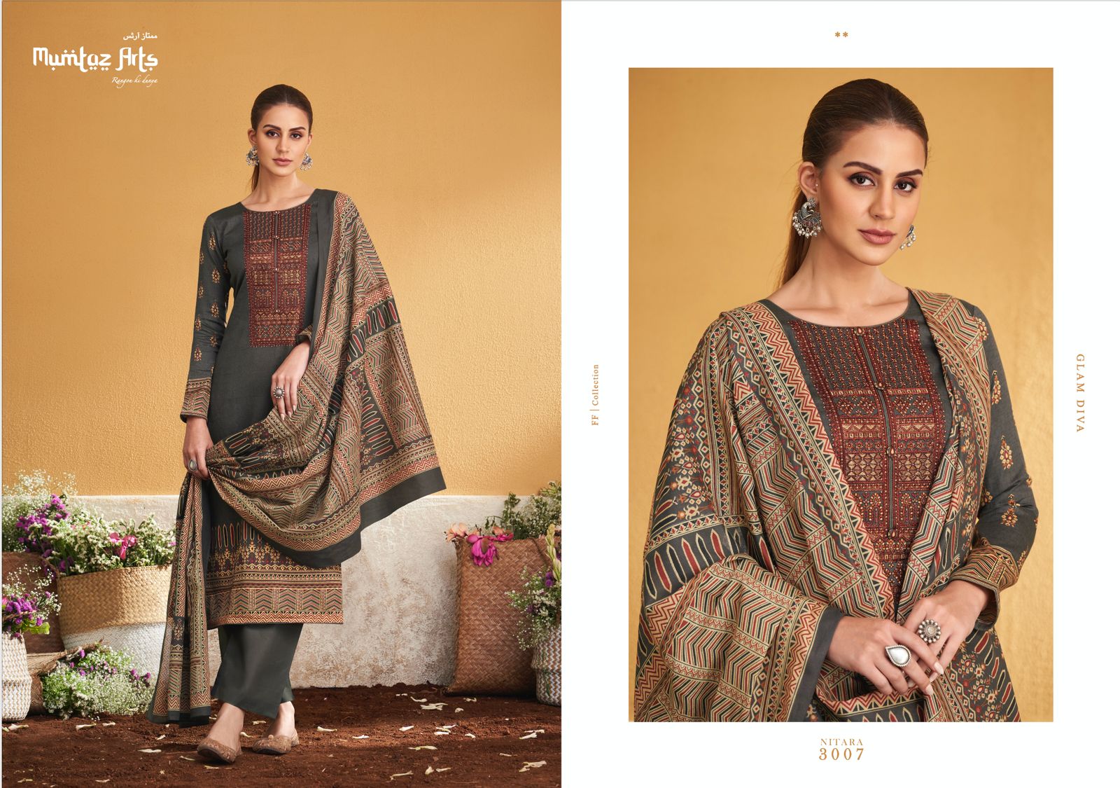 Mumtaz art nitara viscose decent embroidery look salwar suit catalog