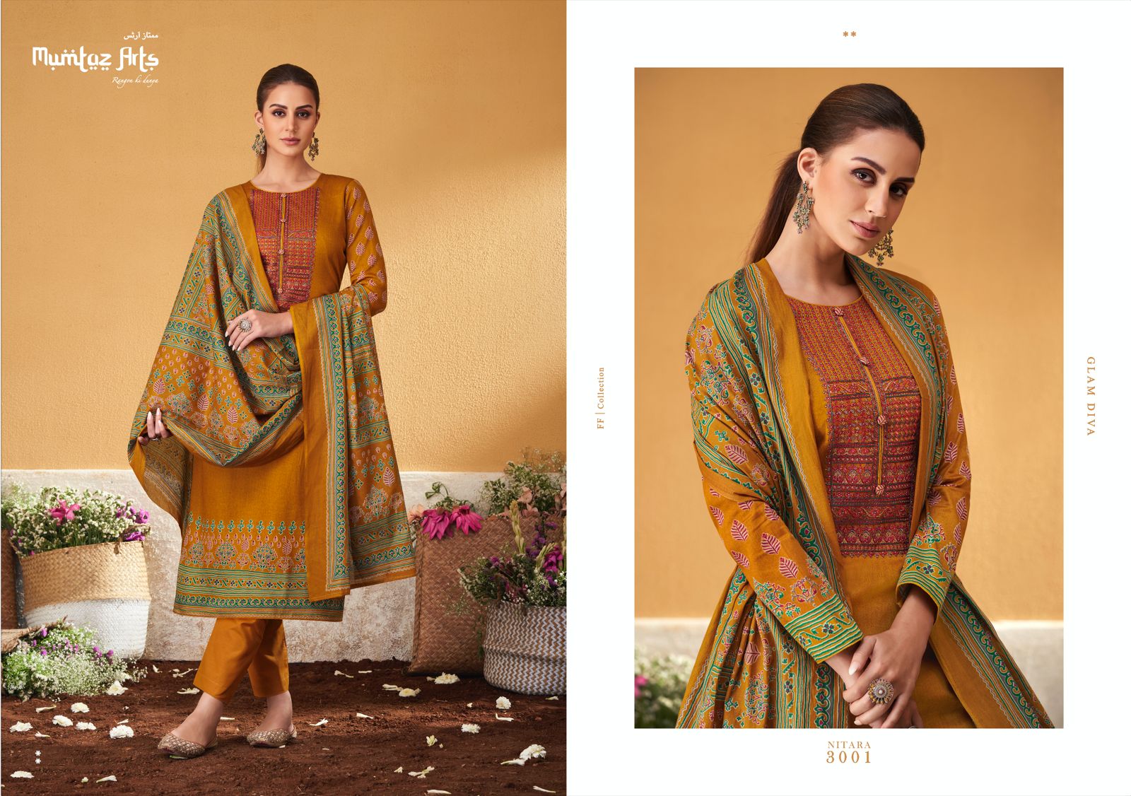 Mumtaz art nitara viscose decent embroidery look salwar suit catalog