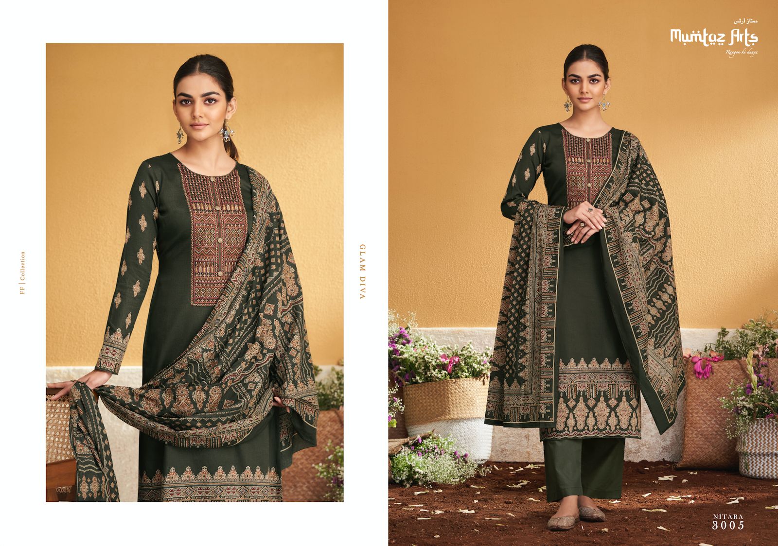 Mumtaz art nitara viscose decent embroidery look salwar suit catalog