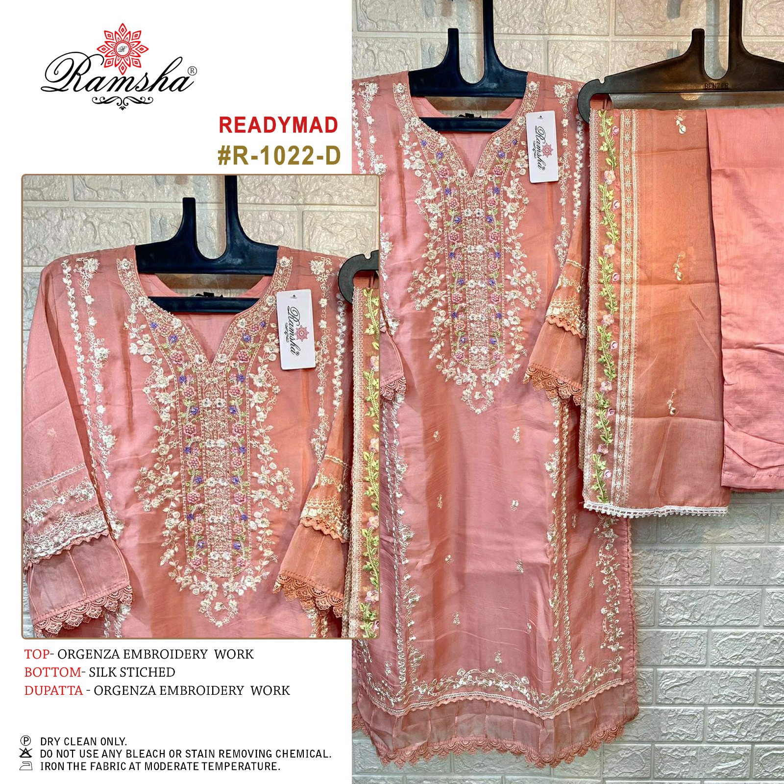 ramsha r 1022 organza decent embroidery look top bottom with dupatta catalog