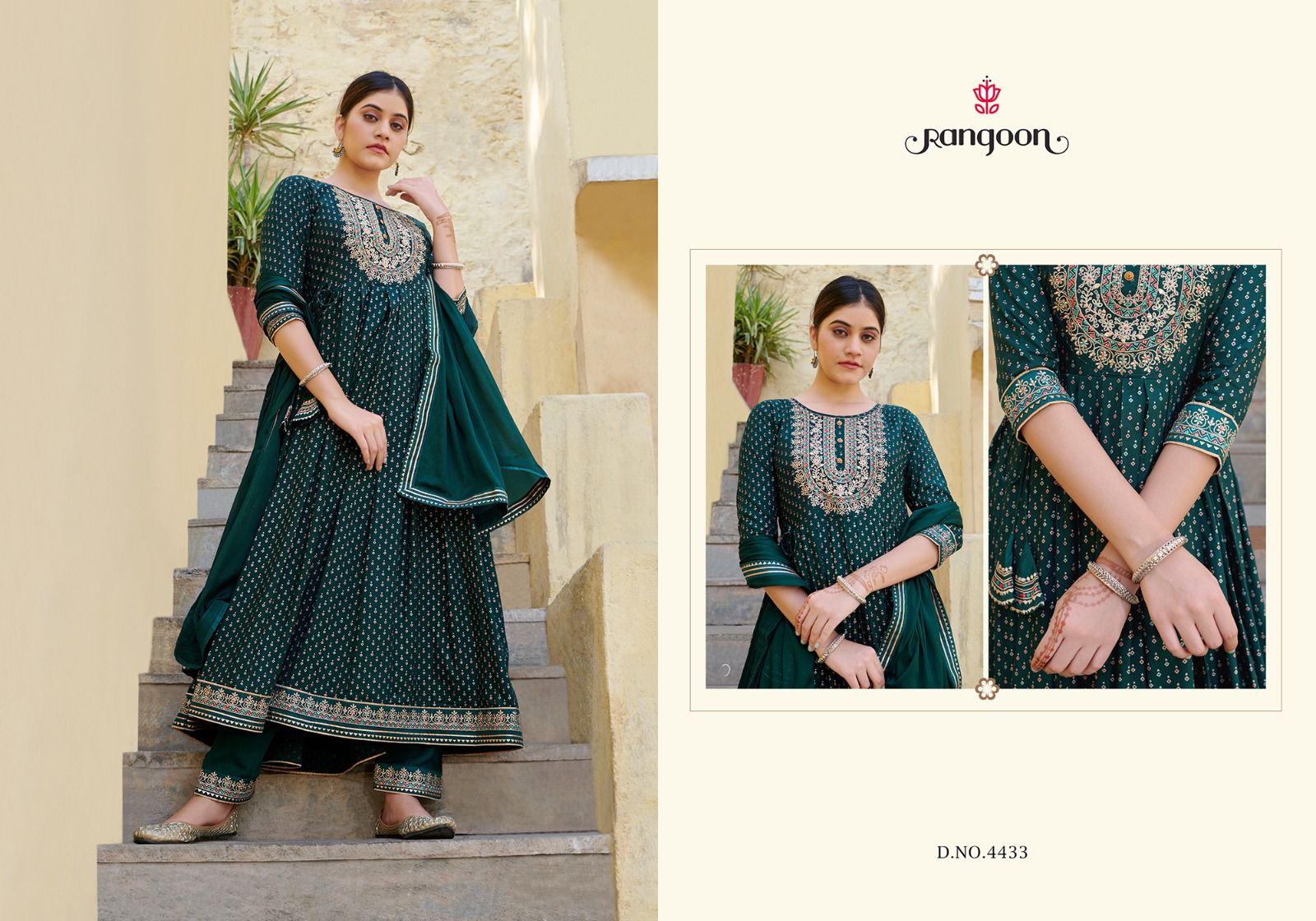 rangoon jilmil rayon exclusive print top bottom with dupatta catalog