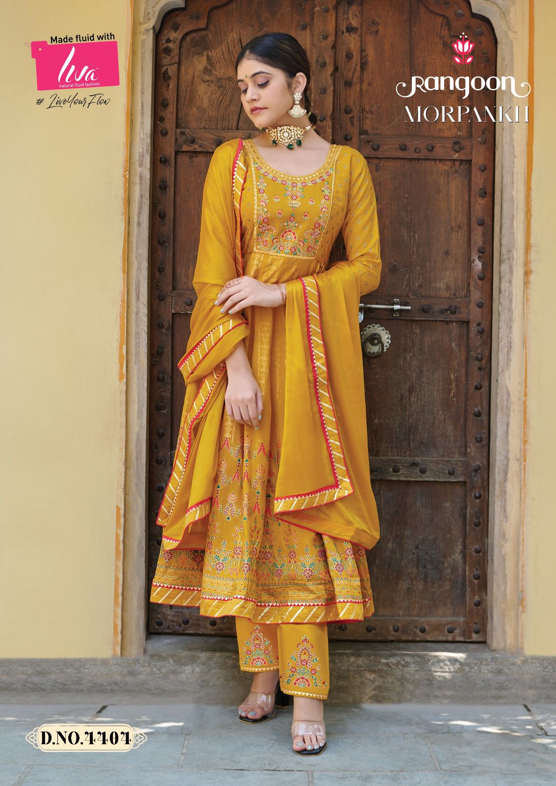 rangoon morpankh rayon exclusive print top bottom with dupatta catalog