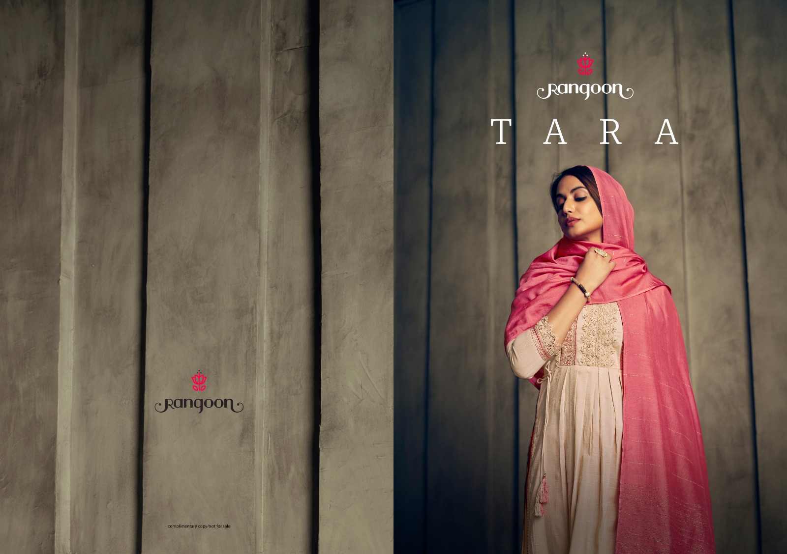 rangoon tara viscose attrective look kurti pant with dupatta catalog