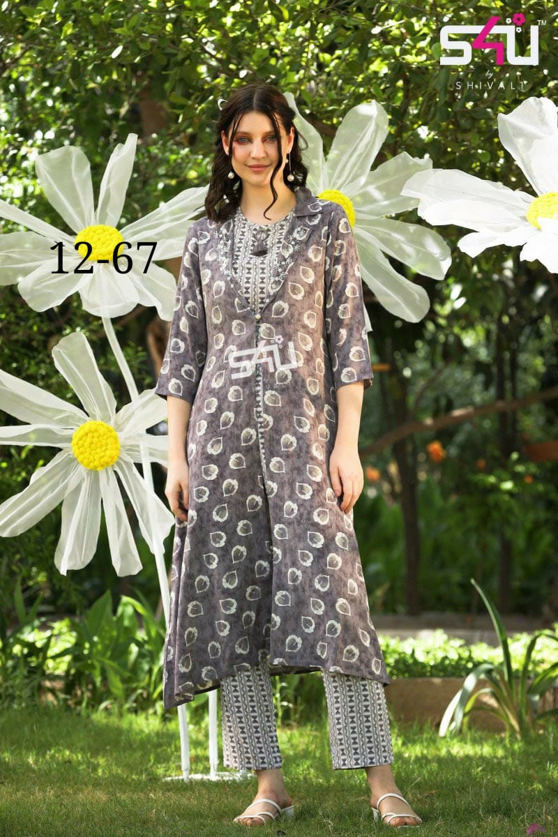 s4u d no 12-67 fancy elegant kurti size set