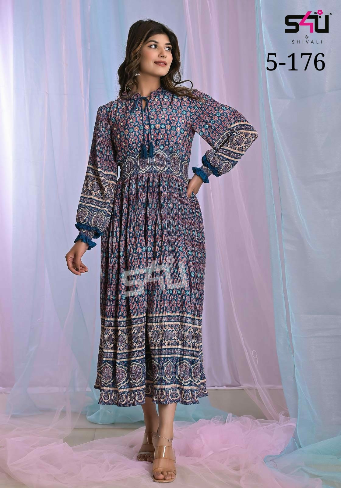 s4u d no 5-176 fancy exclusive print kutrti size set