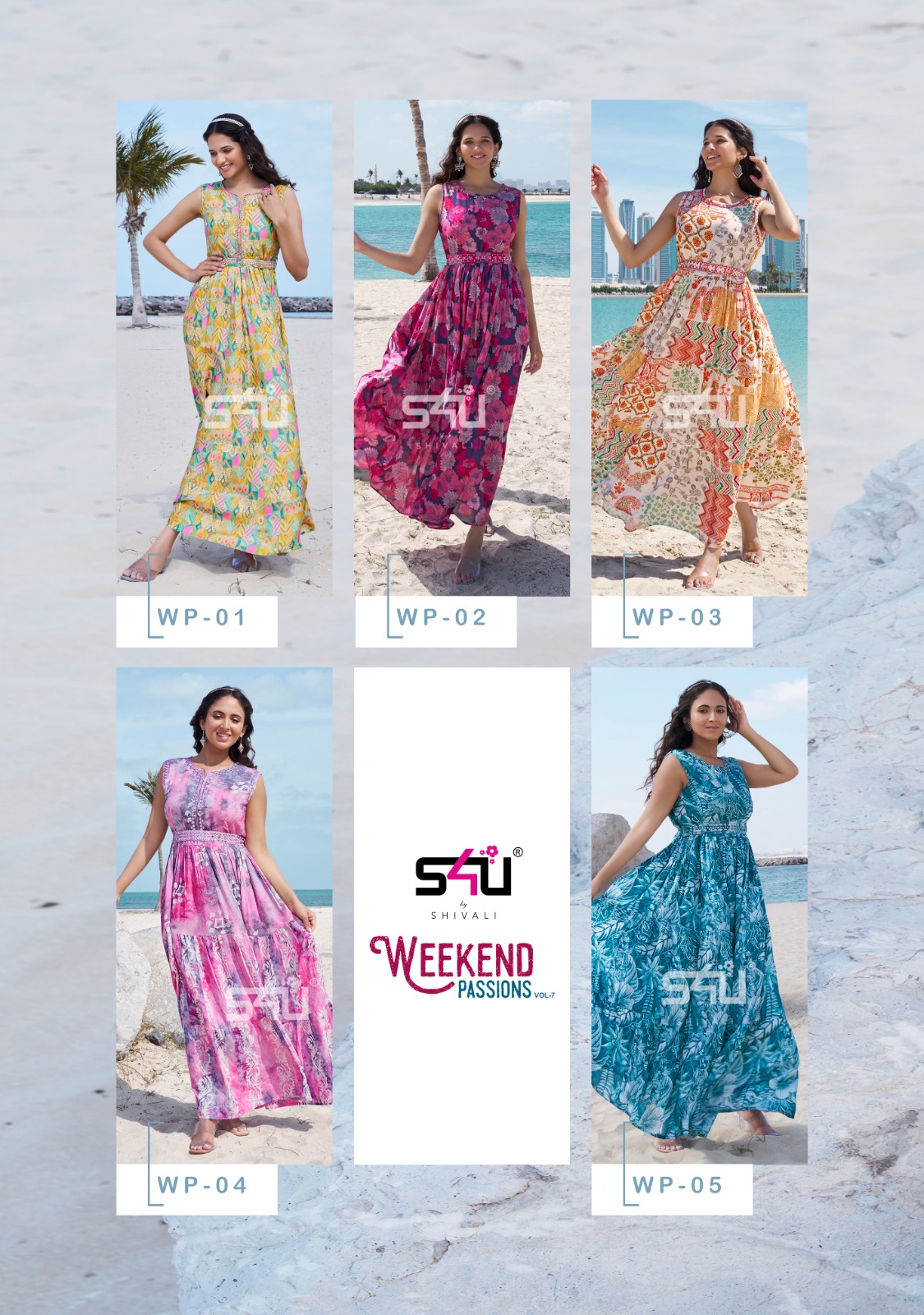 s4u Weekend Passion 07 rayon stylish look indo western catalog