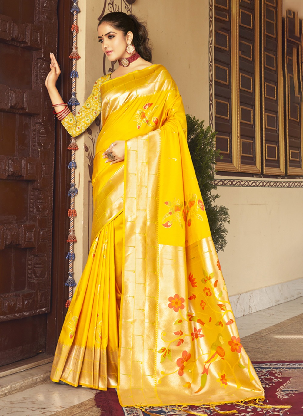 sangam print pushpa silk regal look saree catalog