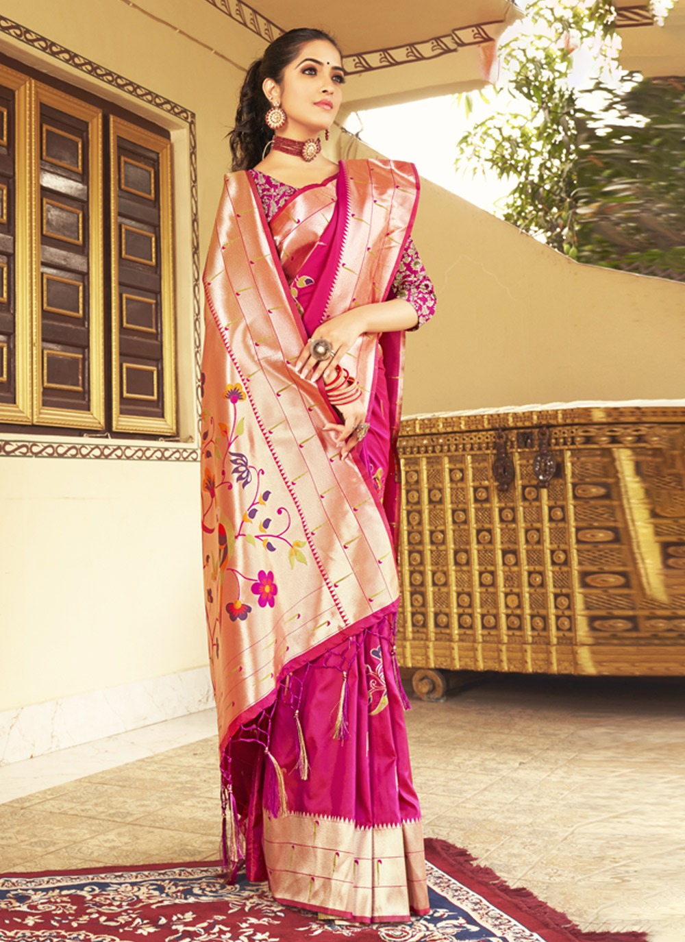 sangam print pushpa silk regal look saree catalog