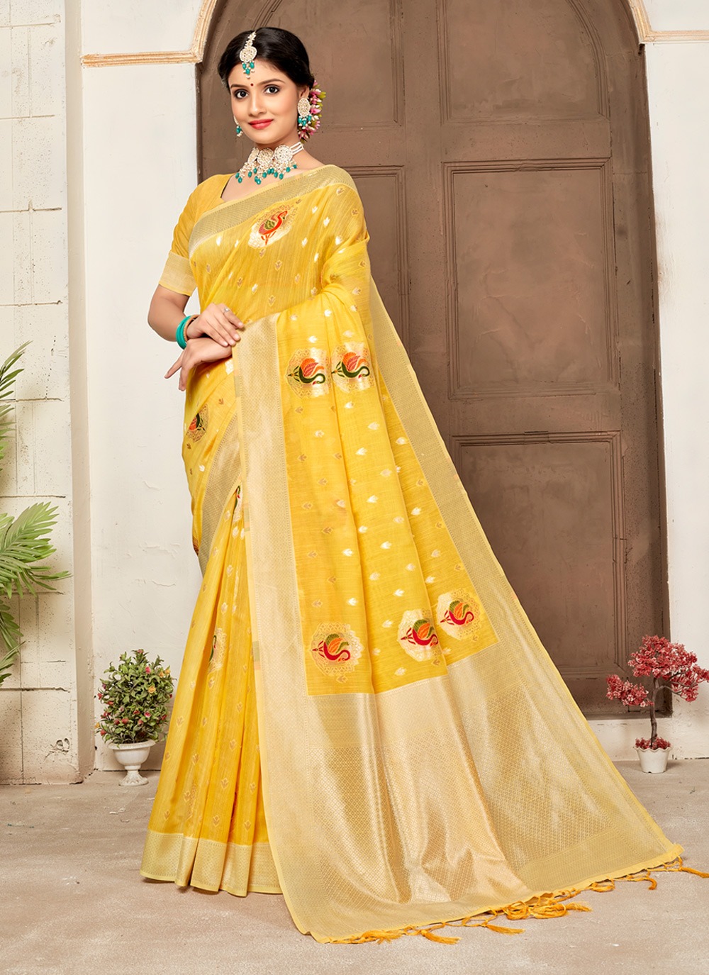 sangam print rajgharana cotton elegant look saree catalog