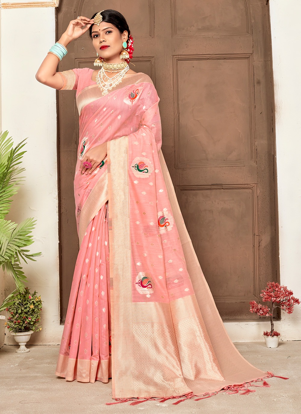 sangam print rajgharana cotton elegant look saree catalog