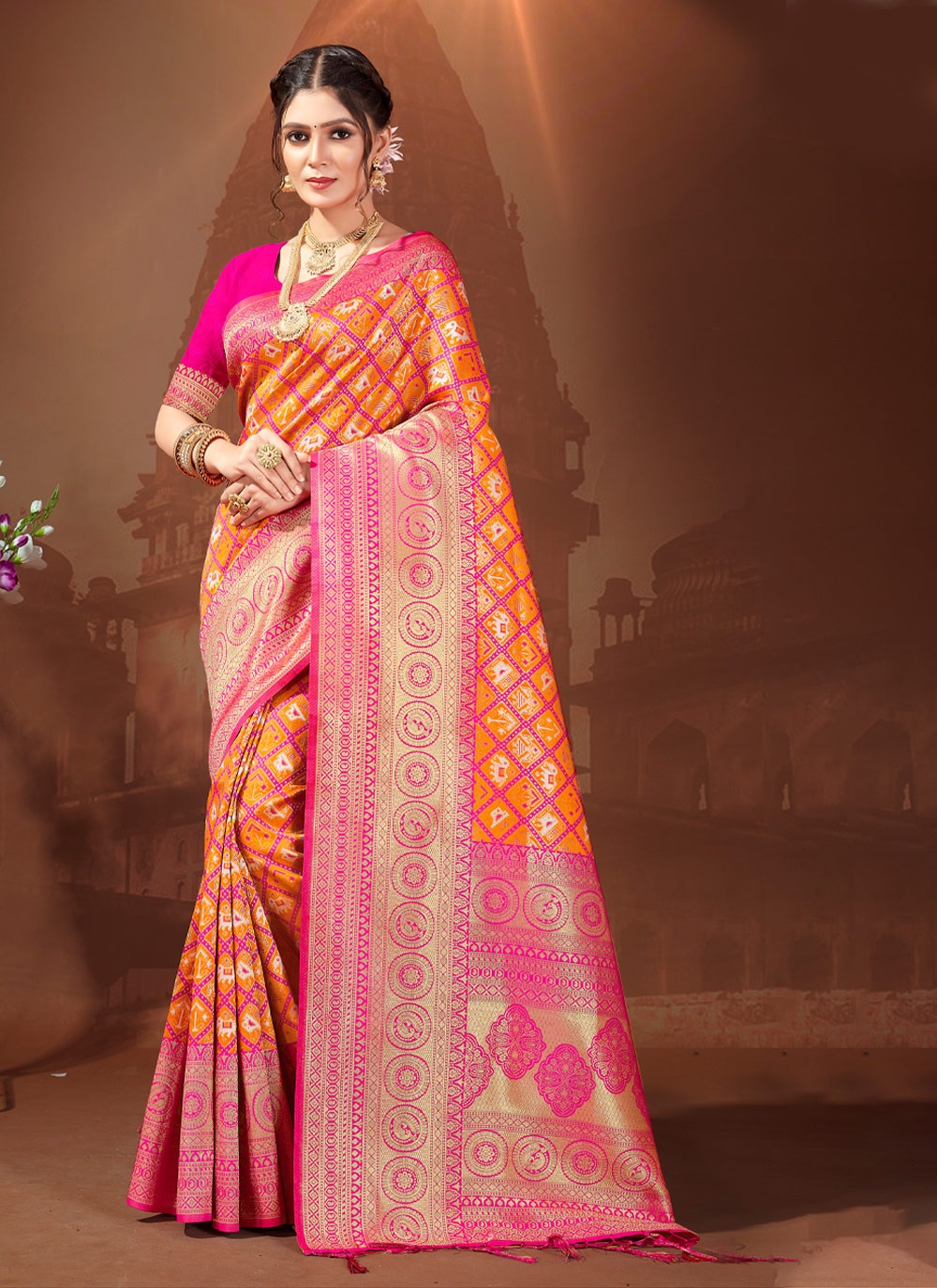 sangam print ruchi patola silk festive look saree catalog