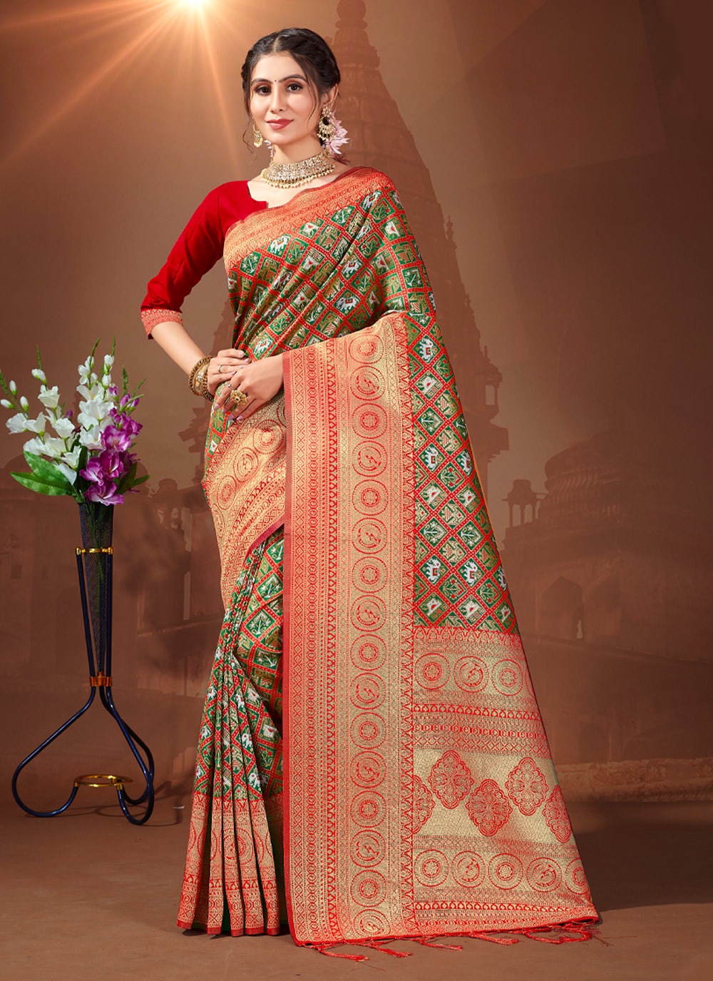 sangam print ruchi patola silk festive look saree catalog