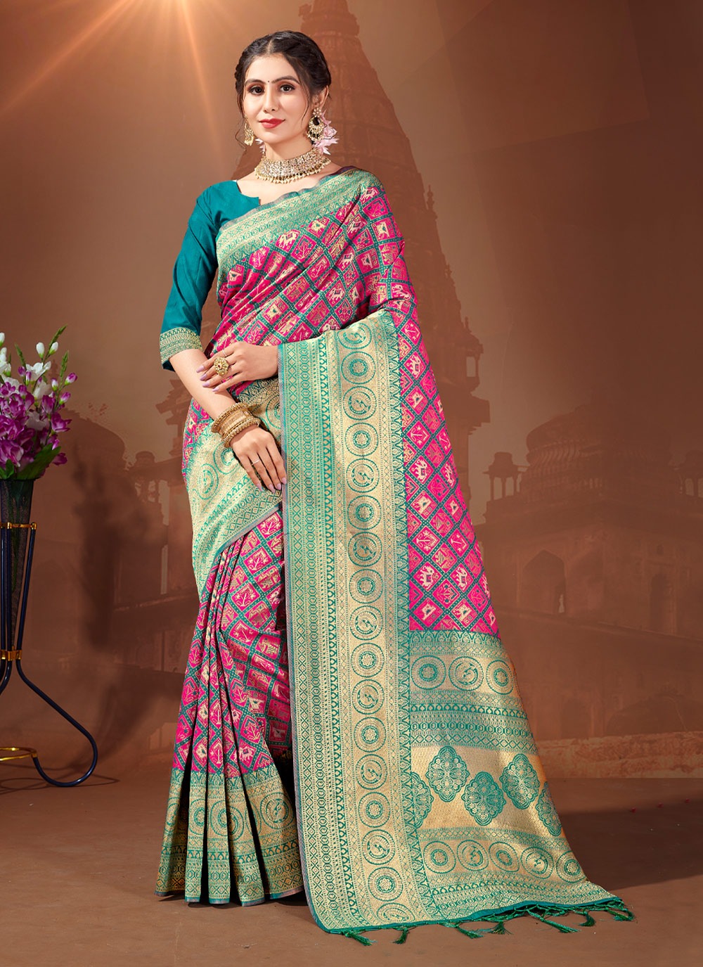 sangam print ruchi patola silk festive look saree catalog