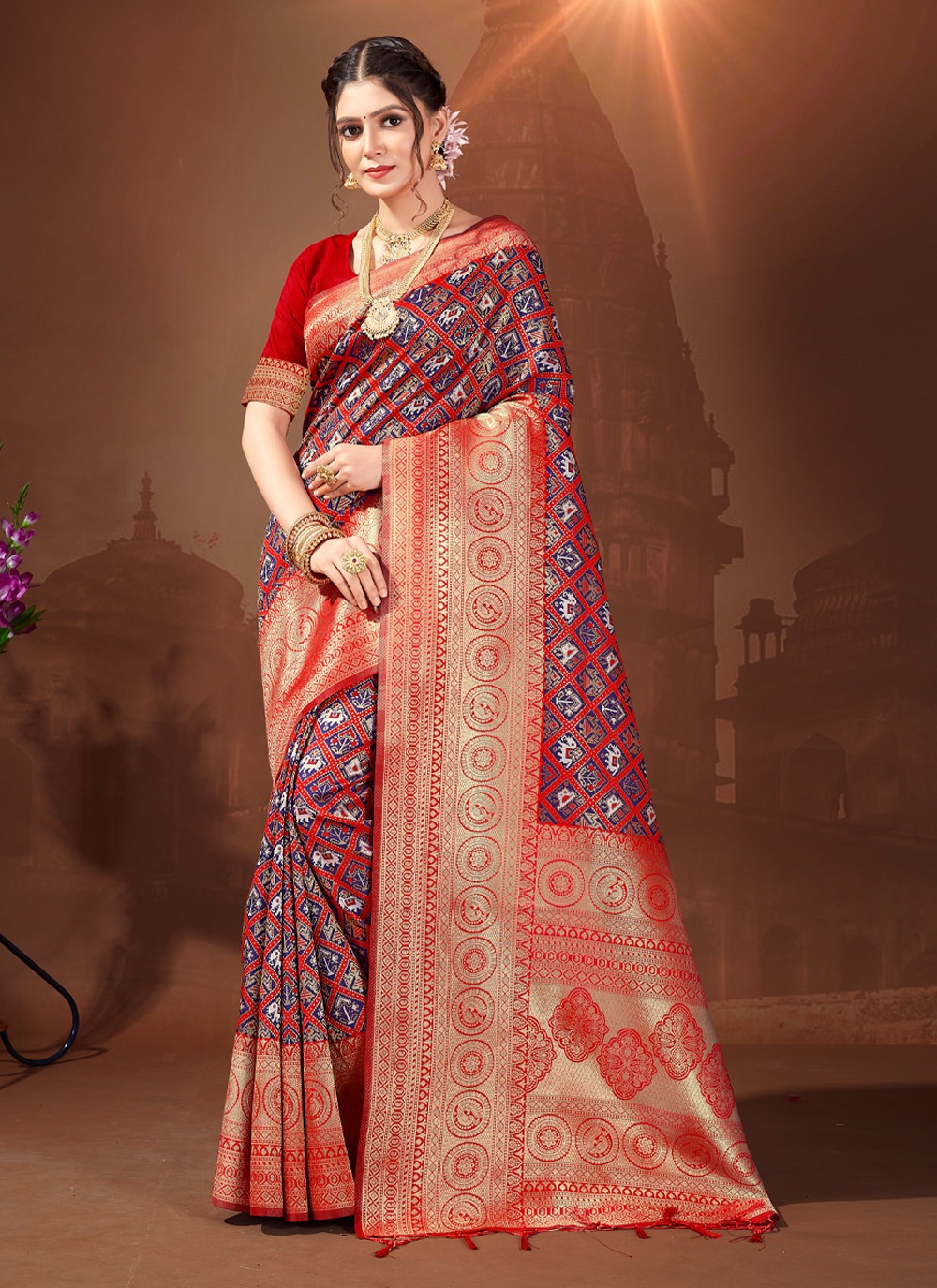 sangam print ruchi patola silk festive look saree catalog