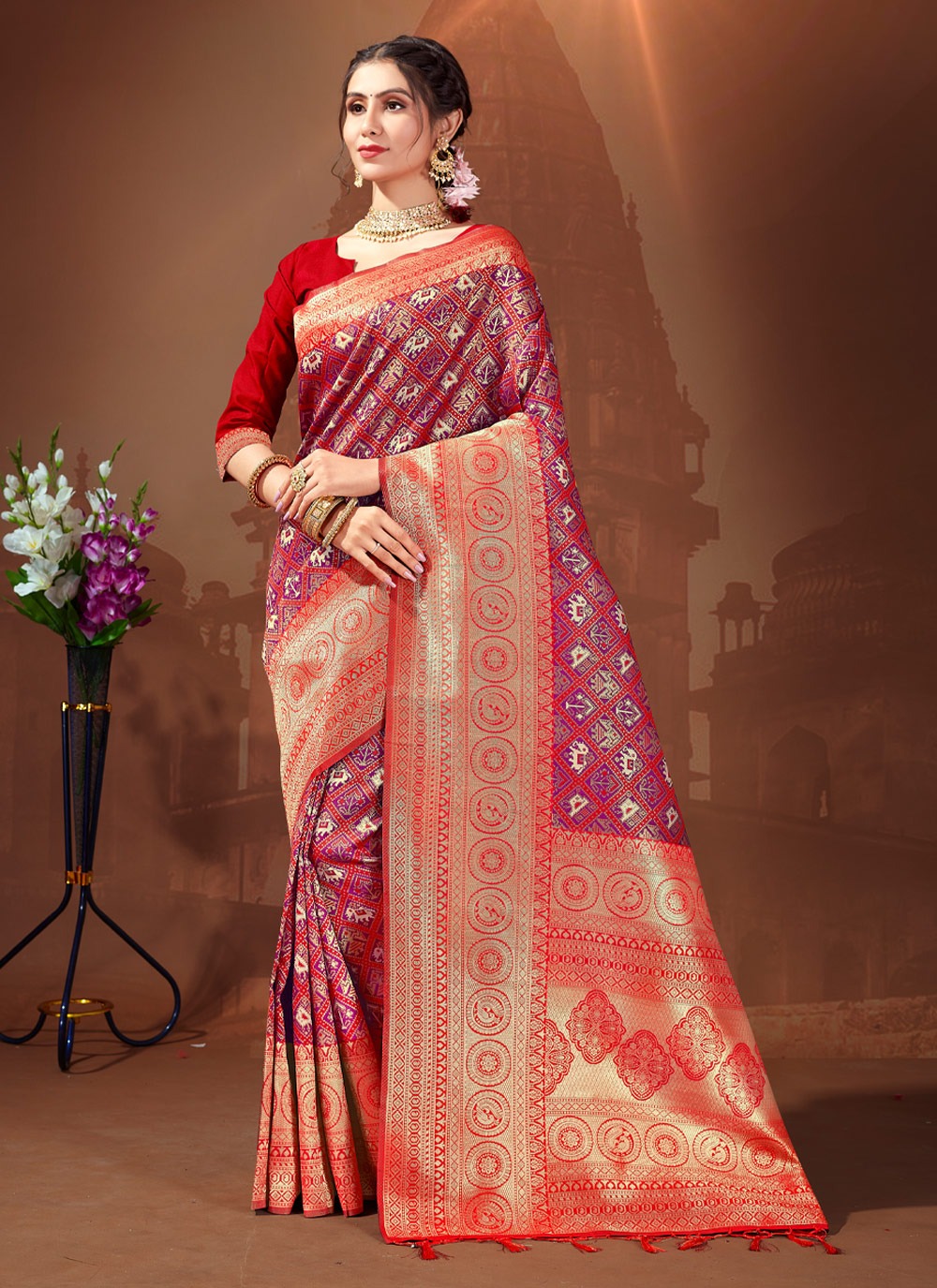 sangam print ruchi patola silk festive look saree catalog