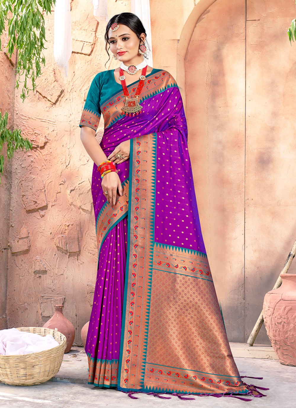 sangam print sruti banarasi silkdecent look saree catalog