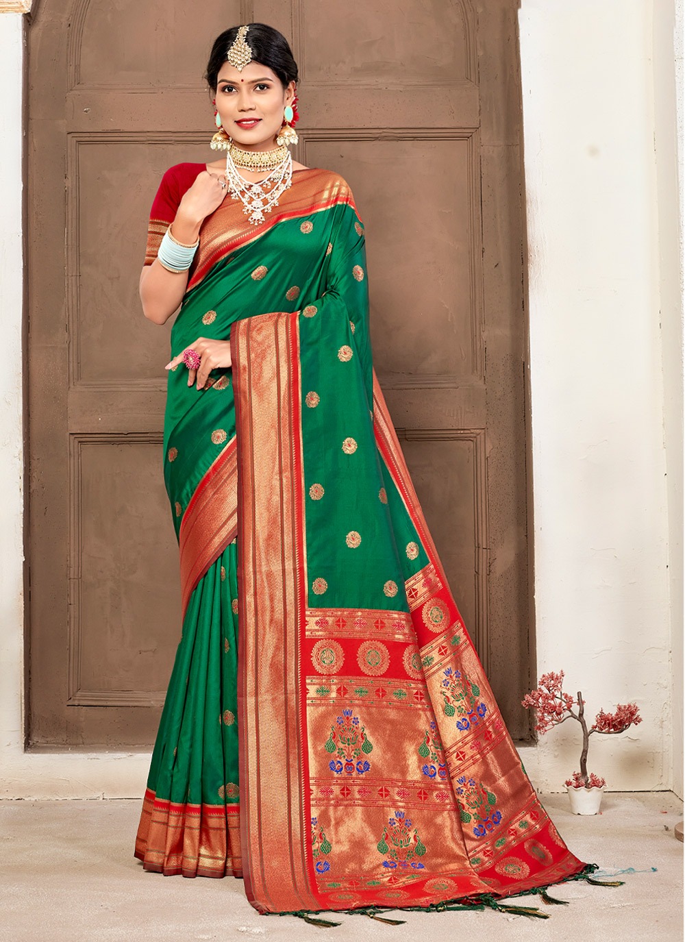 sangam print vatsyala silk paithani silk regal look saree catalog