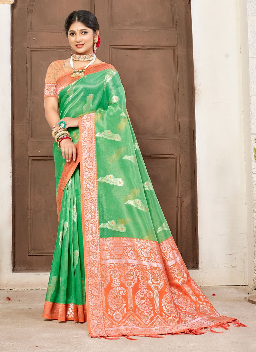 sangam print vibhor cotton catchy look saree catalog