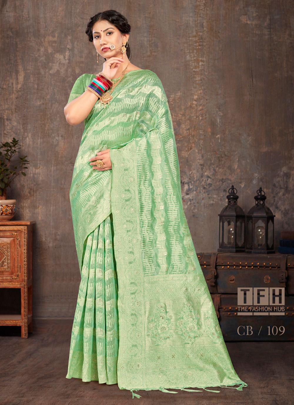 sangam prints cotton cotton candy attractive look saree catalog