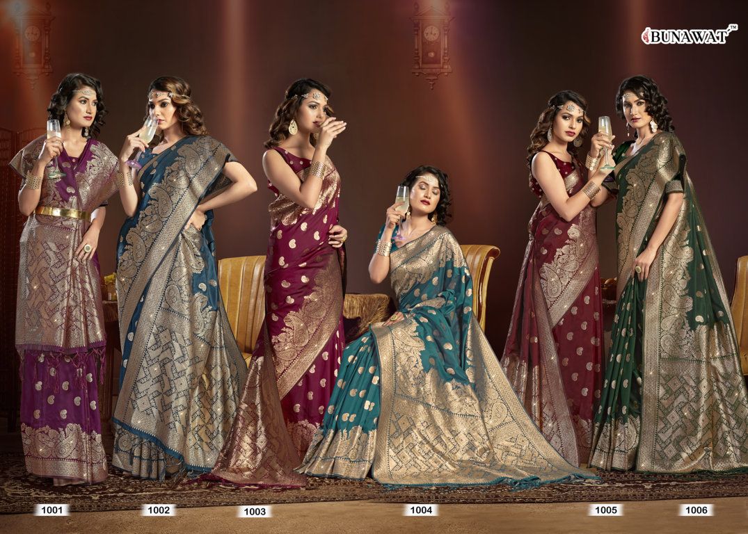 sangam prints jimmy silk banarsi silk exclusive look saree catalog