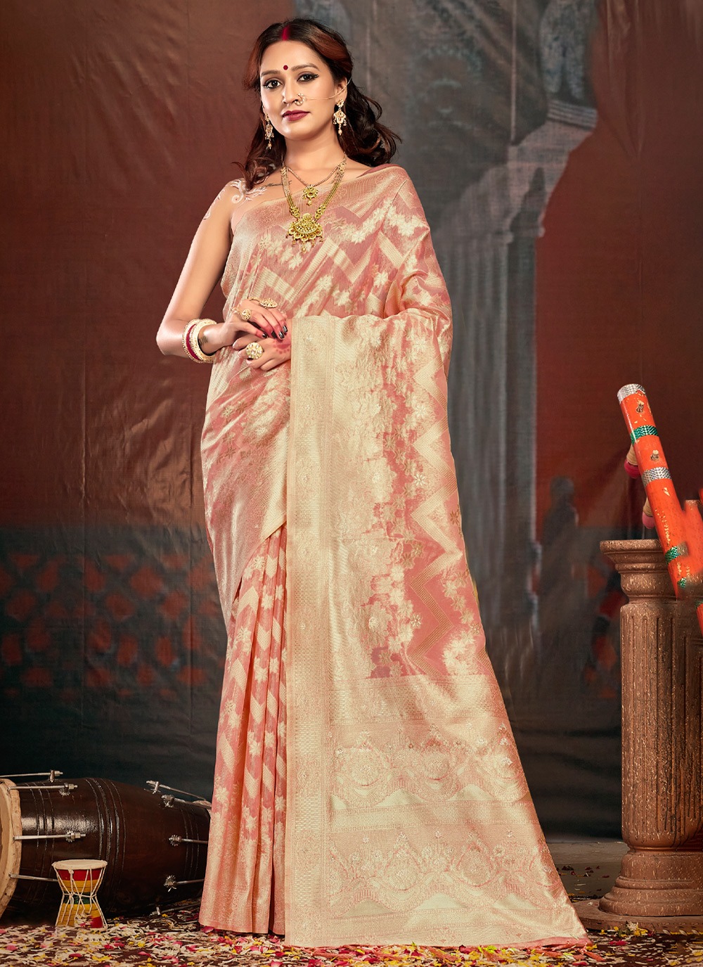 sangam prints kajal silk innovative look saree catalog