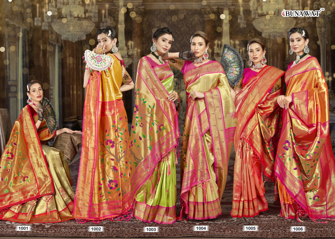 sangam prints kamiya silk paithani silk festive look saree catalog