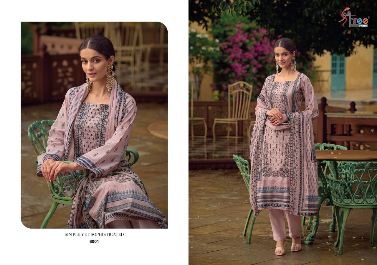 shree fabs  bin saeed lawn collection vol 6  lawn elegant salwar suit catalog