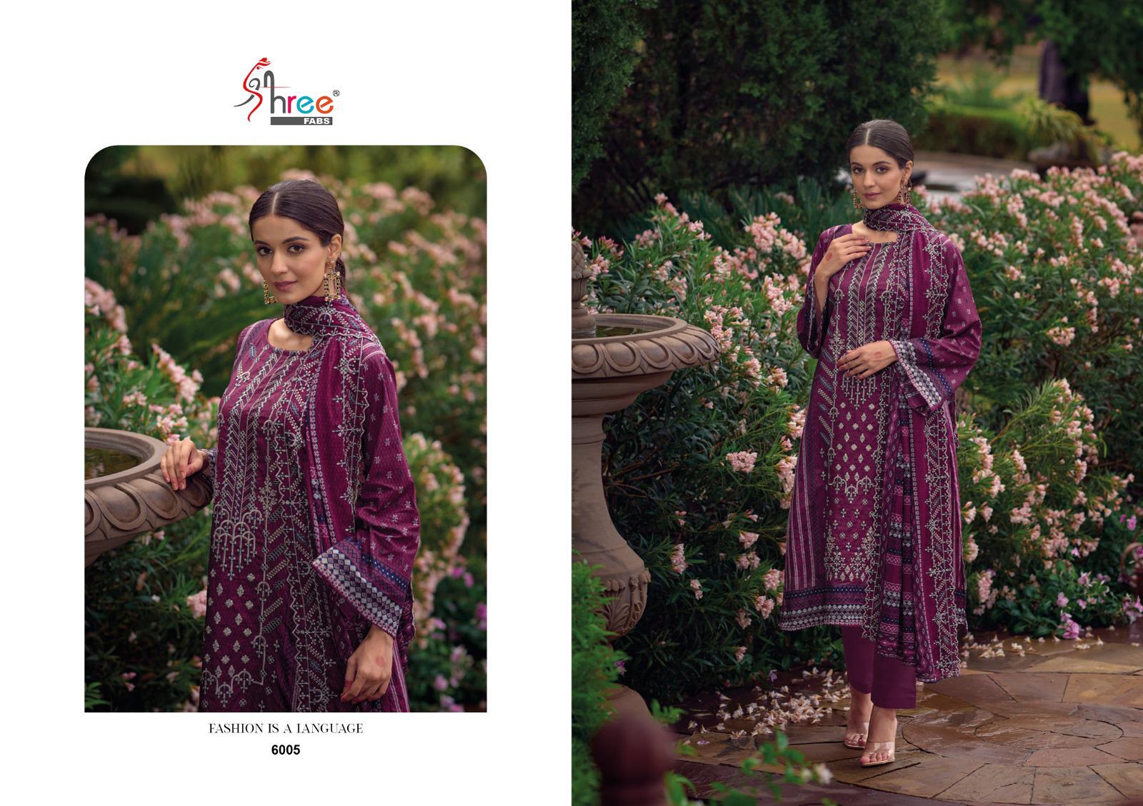 shree fabs  bin saeed lawn collection vol 6  lawn elegant salwar suit catalog