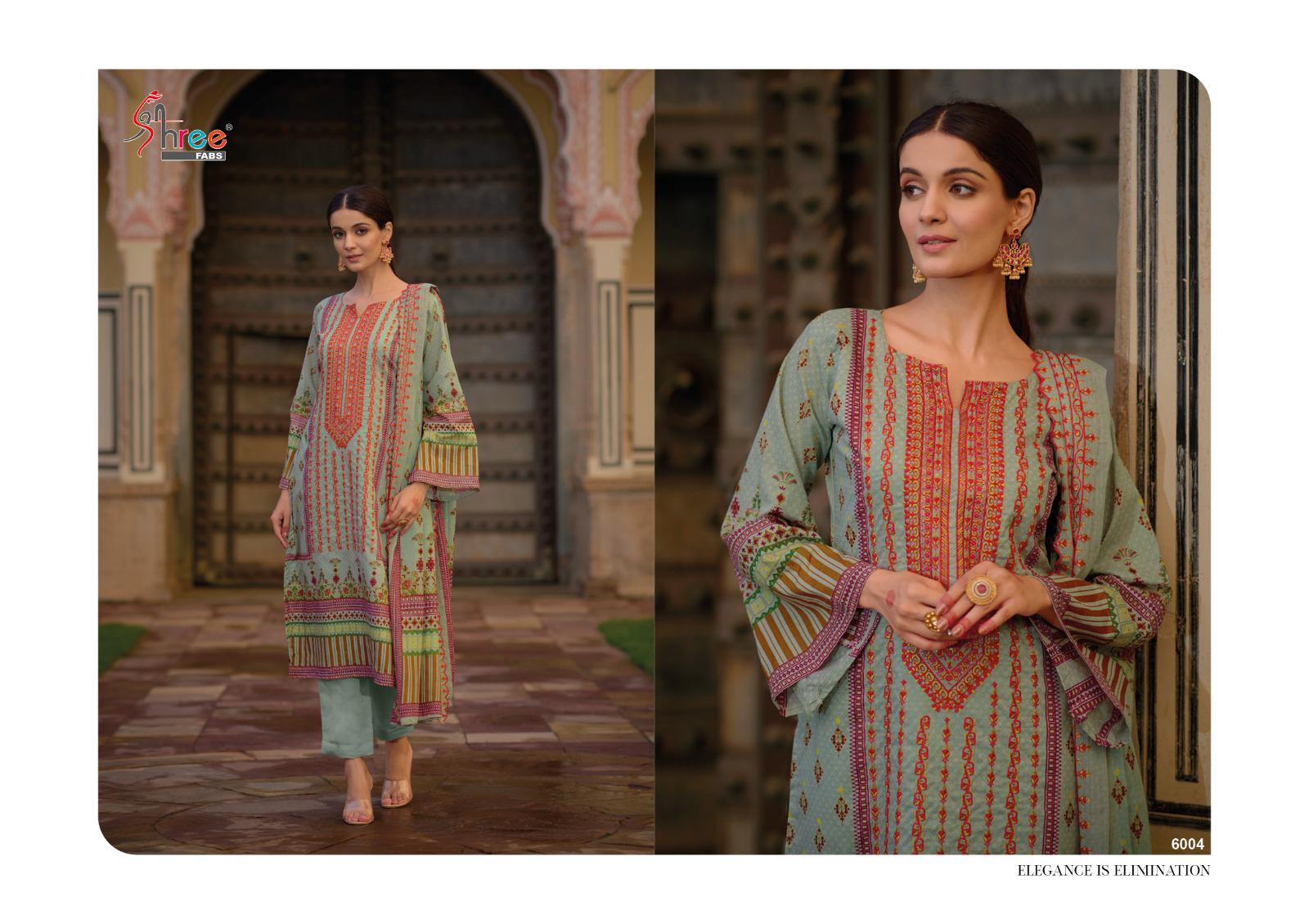 shree fabs  bin saeed lawn collection vol 6  lawn elegant salwar suit catalog