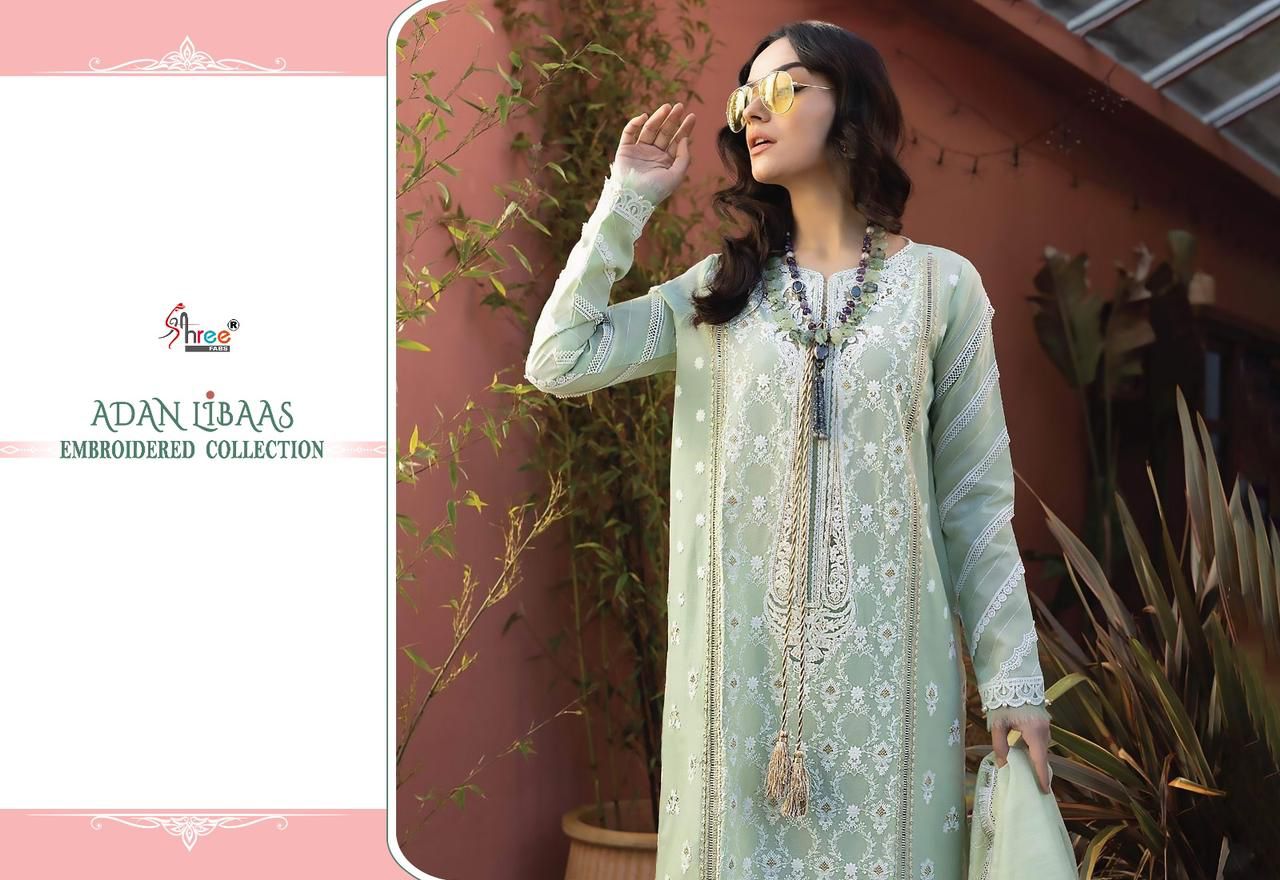 shree fabs Adan Libaas Embroidered  cotton exclusive print salwar suit catalog