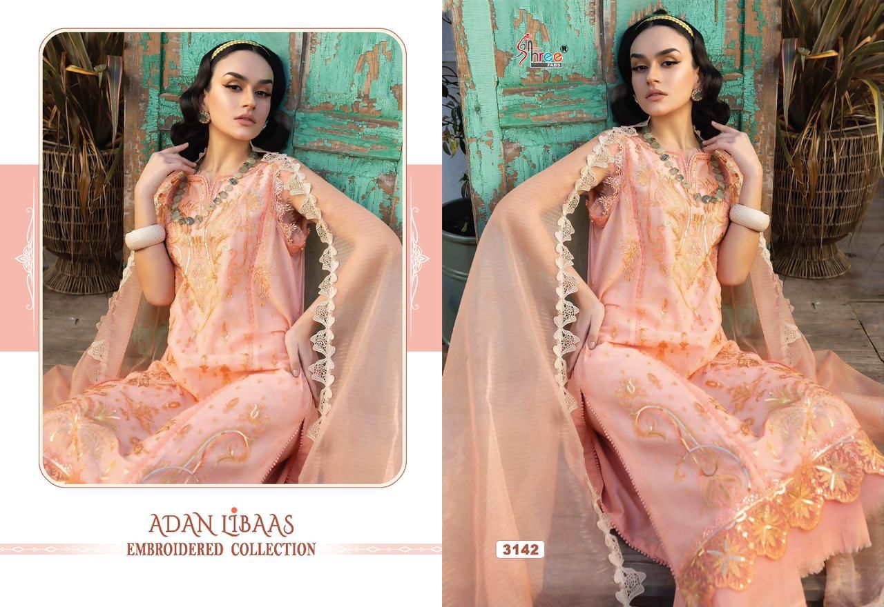 shree fabs Adan Libaas Embroidered  cotton exclusive print salwar suit catalog