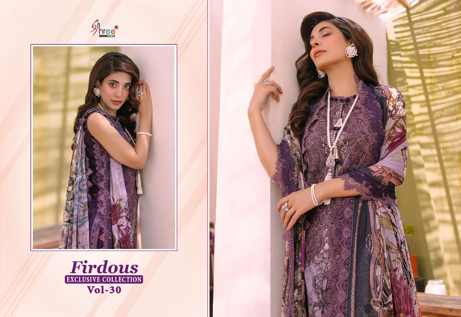 shree fabs Firdous Exclusive Collection Vol 30 cotton innovative look salwar suit with silver dupatta catalog