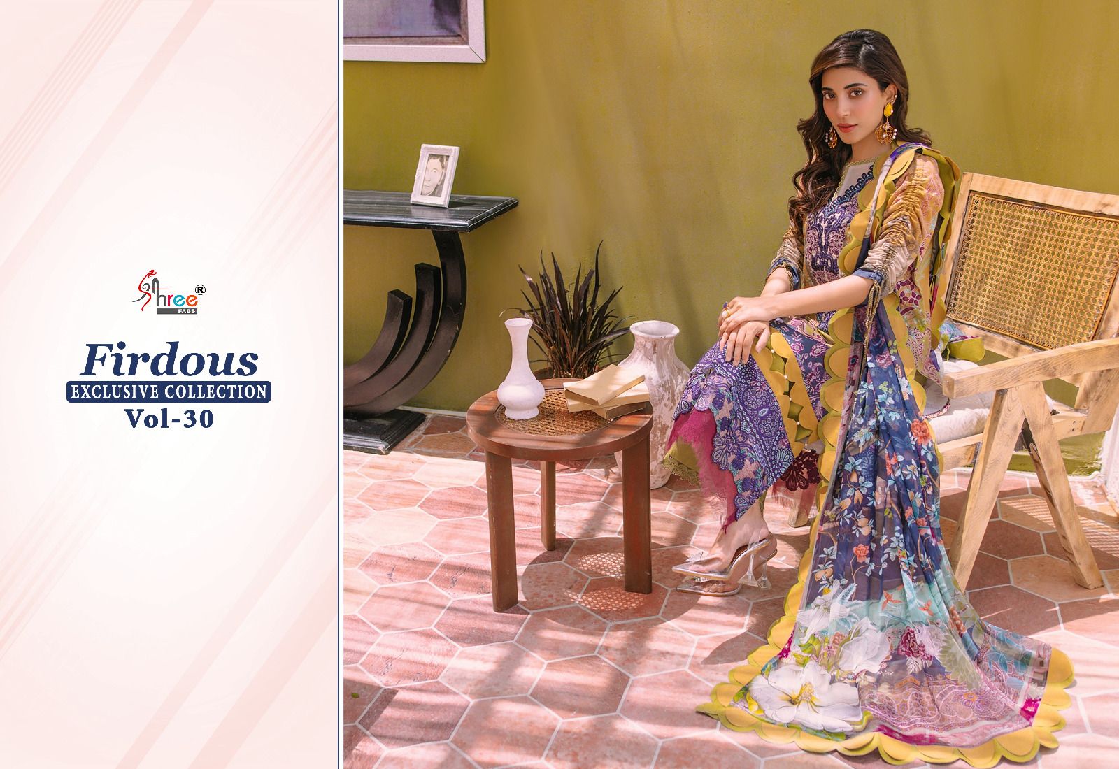 shree fabs Firdous Exclusive Collection Vol 30 cotton innovative look salwar suit with silver dupatta catalog