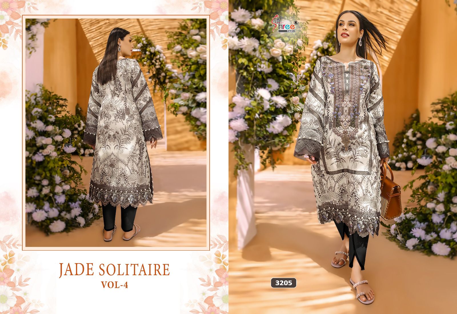 shree fabs Jade Solitarie Vol 4 cotton exclusive print salwar suit with chiffon dupatta catalog