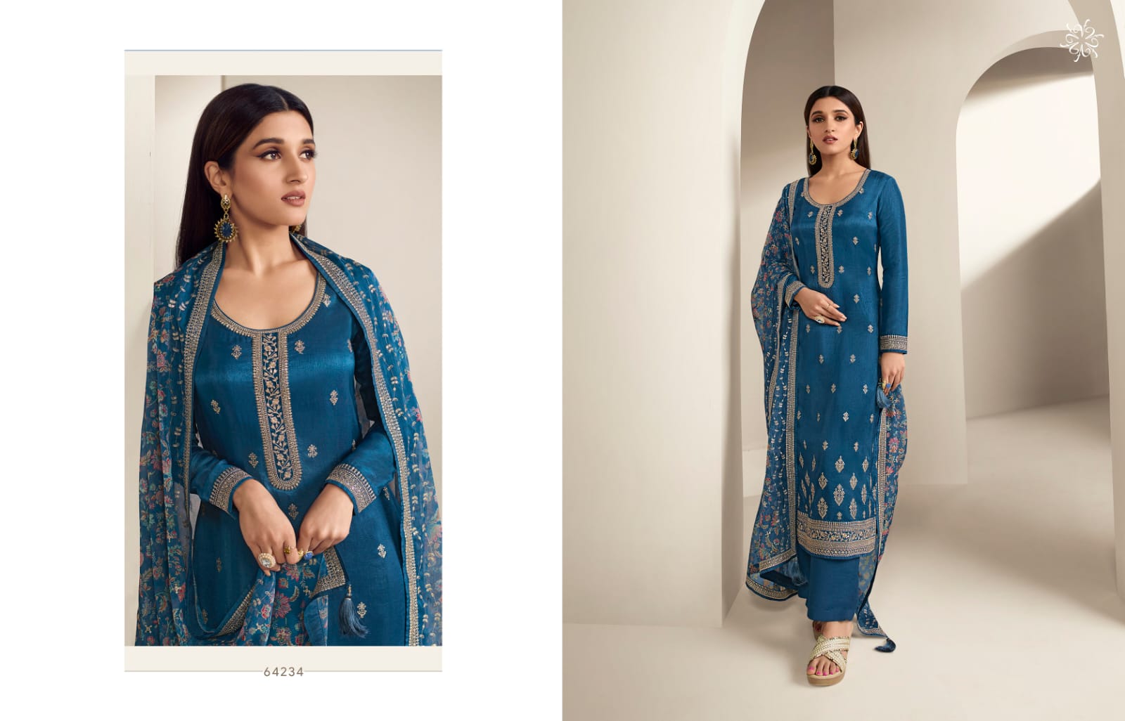 vinay fashin kaseesh aashna 2 organza regal look salwar suit catalog